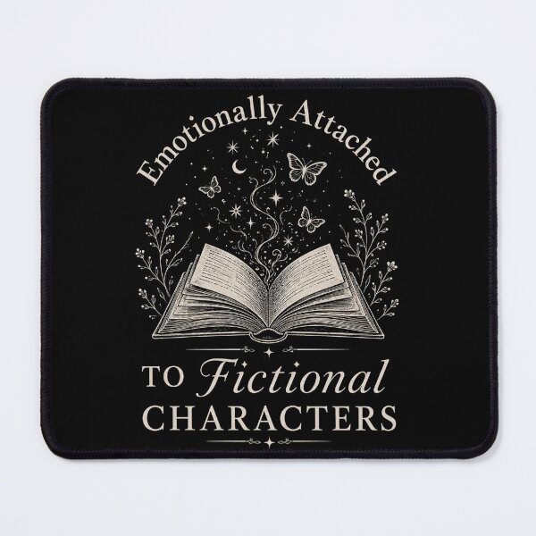 Item preview, Emotionally Attached to Fictional Characters Bookish Aesthetic T-Shirt designed and sold by BeardWave.
