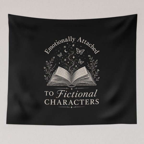 Item preview, Emotionally Attached to Fictional Characters Bookish Aesthetic T-Shirt designed and sold by BeardWave.