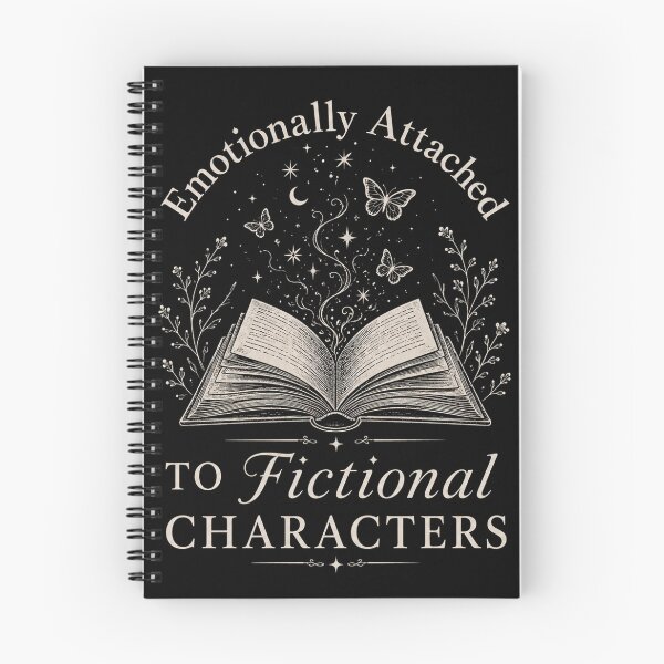 Item preview, Emotionally Attached to Fictional Characters Bookish Aesthetic T-Shirt designed and sold by BeardWave.