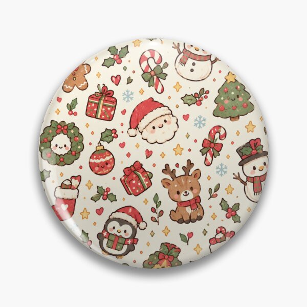 Item preview, Cute Christmas Seamless Pattern | Whimsical Holiday Doodle Art designed and sold by Little Joy Market.