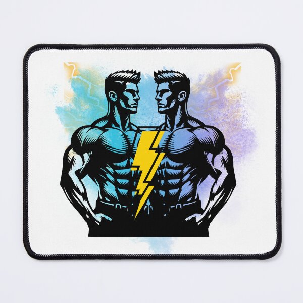 Item preview, Electric Power Duo – Lightning Bolt Superhero Art designed and sold by Palette _Vibes.