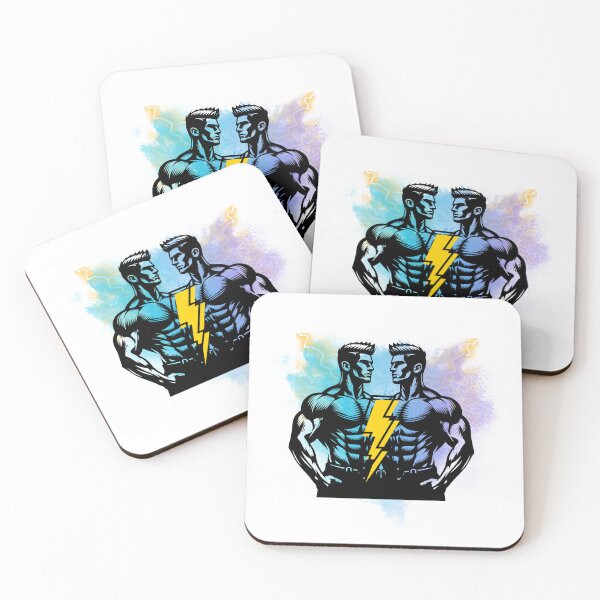 Item preview, Electric Power Duo – Lightning Bolt Superhero Art designed and sold by Palette _Vibes.