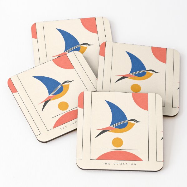 Item preview, Bauhaus Bird Wall Art | The Crossing Geometric Print designed and sold by Filora Atelier | Bird Art.