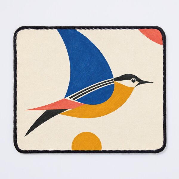 Item preview, Bauhaus Bird Wall Art | The Crossing Geometric Print designed and sold by Filora Atelier | Bird Art.