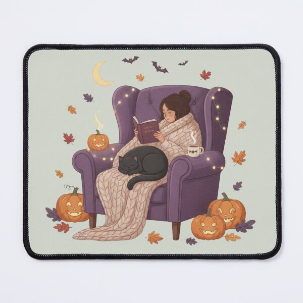 Item preview, Armchair Girl Black Cat Pumpkin Graphic designed and sold by Exquisite Design Studio „Paculówka”.