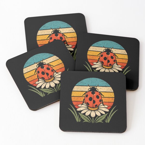 Item preview, Retro Ladybug Daisy Vintage Nature Garden Insect designed and sold by Moizento.