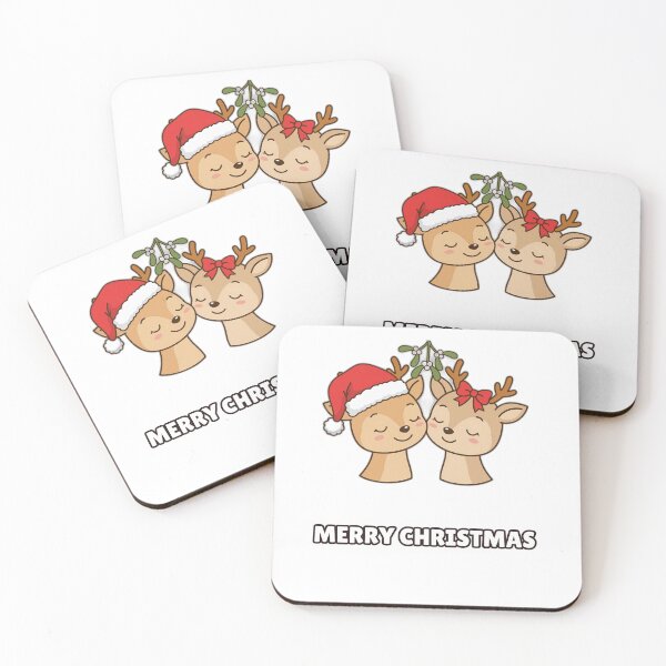 Item preview, Matching Christmas Shirt – Cute Deer Couple Holiday Tee designed and sold by KERK Art and Design.