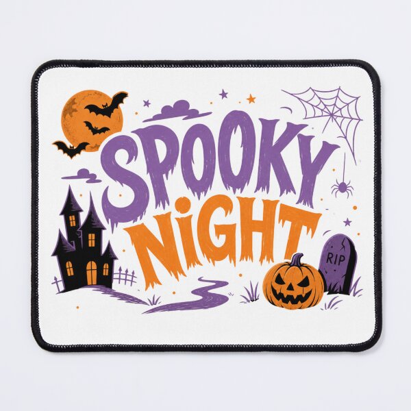 Item preview, Spooky Night Halloween – Haunted House & Jack-O’-Lantern Design designed and sold by StyxIND.