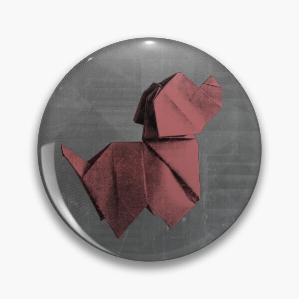 Item preview, Folded Red Paper Origami Dog Geometric Sculpture designed and sold by Ghoul Enterprises.