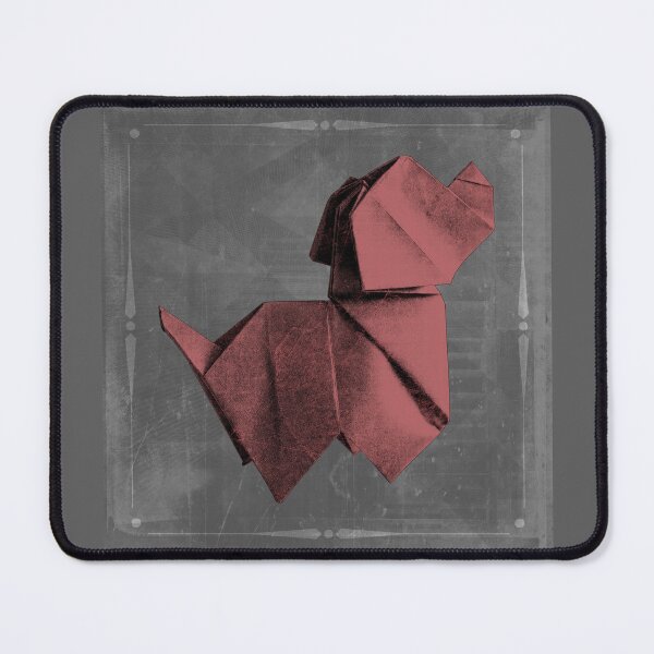 Item preview, Folded Red Paper Origami Dog Geometric Sculpture designed and sold by Ghoul Enterprises.