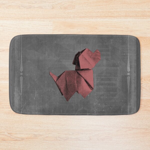 Item preview, Folded Red Paper Origami Dog Geometric Sculpture designed and sold by Ghoul Enterprises.