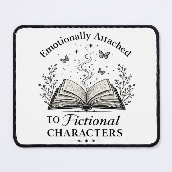 Item preview, Emotionally Attached to Fictional Characters Bookish Aesthetic T-Shirt designed and sold by BeardWave.