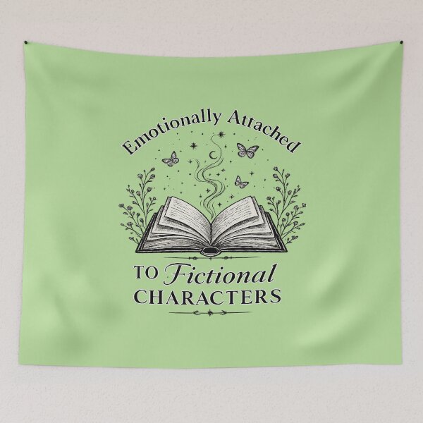 Item preview, Emotionally Attached to Fictional Characters Bookish Aesthetic T-Shirt  designed and sold by BeardWave.