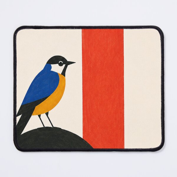 Item preview, Color Block Bird Art | The Long Wait Modernist Print designed and sold by Filora Atelier | Bird Art.