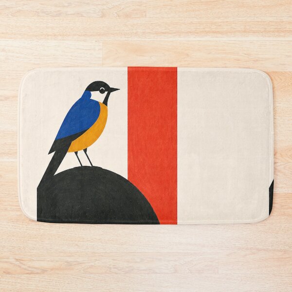Item preview, Color Block Bird Art | The Long Wait Modernist Print designed and sold by Filora Atelier | Bird Art.