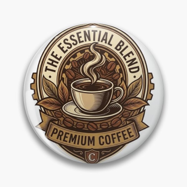 Item preview, The Essential Blend Vintage Premium Coffee Badge designed and sold by Salma.Store.