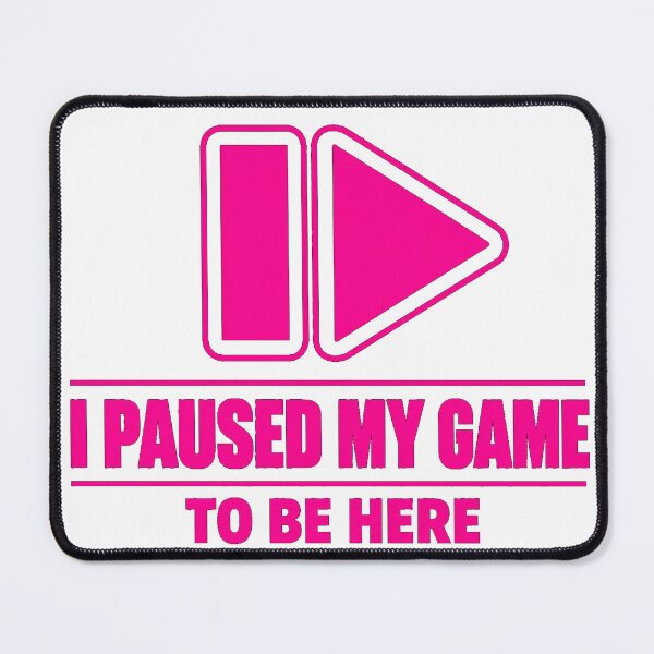 Item preview, I Paused My Game To Be Here Retro Gaming Pause Play T-Shirt designed and sold by BeardWave.