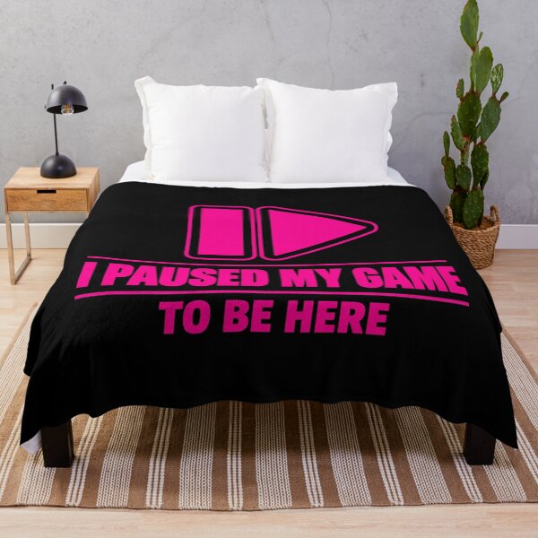 Item preview, I Paused My Game To Be Here Retro Gaming Pause Play T-Shirt designed and sold by BeardWave.