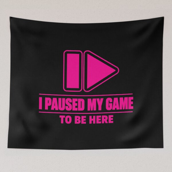 Item preview, I Paused My Game To Be Here Retro Gaming Pause Play T-Shirt designed and sold by BeardWave.