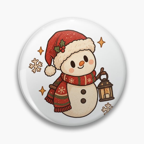 Item preview, Cute Winter Snowman with Lantern Graphic | Whimsical Holiday Illustration designed and sold by Little Joy Market.
