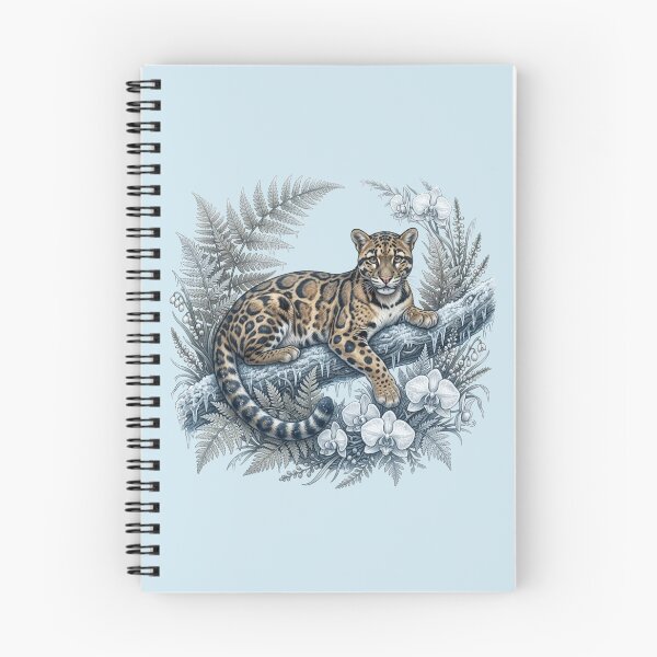 Item preview, Frosted Winter Clouded Leopard Orchids Ferns  designed and sold by BirdsnStuff.