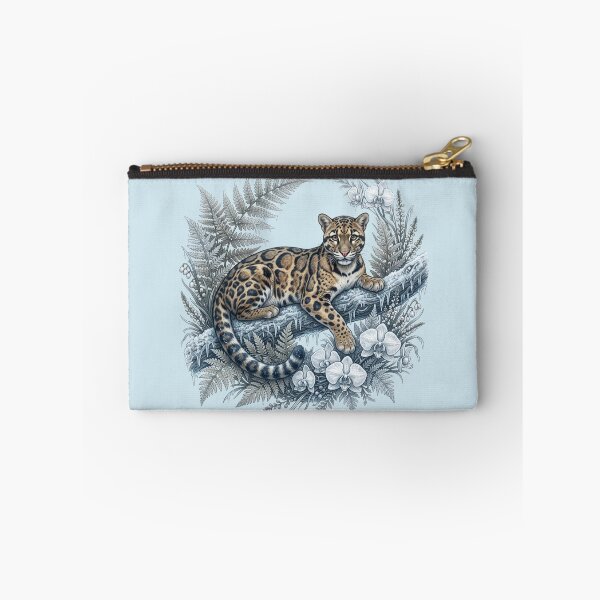 Item preview, Frosted Winter Clouded Leopard Orchids Ferns  designed and sold by BirdsnStuff.