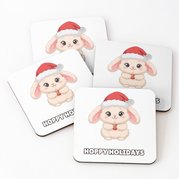 Item preview, Hoppy Holidays Shirt – Cute Bunny Christmas Tee designed and sold by KERK Art and Design.