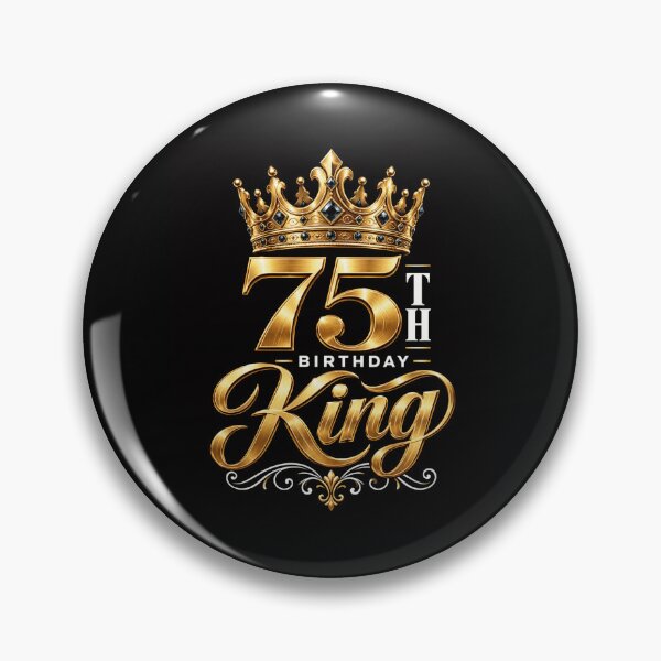 Item preview, king birthday crown gold royal 75th celebration art designed and sold by ROUX-ART.