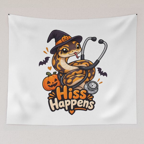 Item preview, Hiss Happens – Funny Exotic Animal Vet Halloween Snake Design designed and sold by Bettybee00.