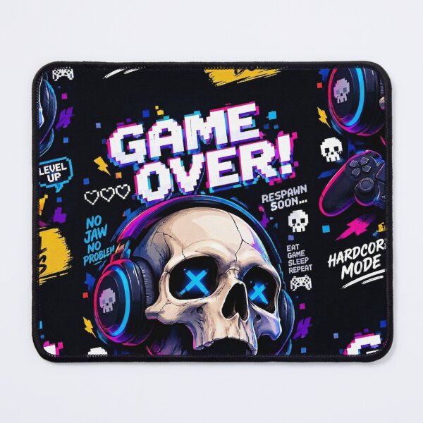 Item preview, Final Boss Game Over Gamer Skull designed and sold by Skulls & Calaveras.