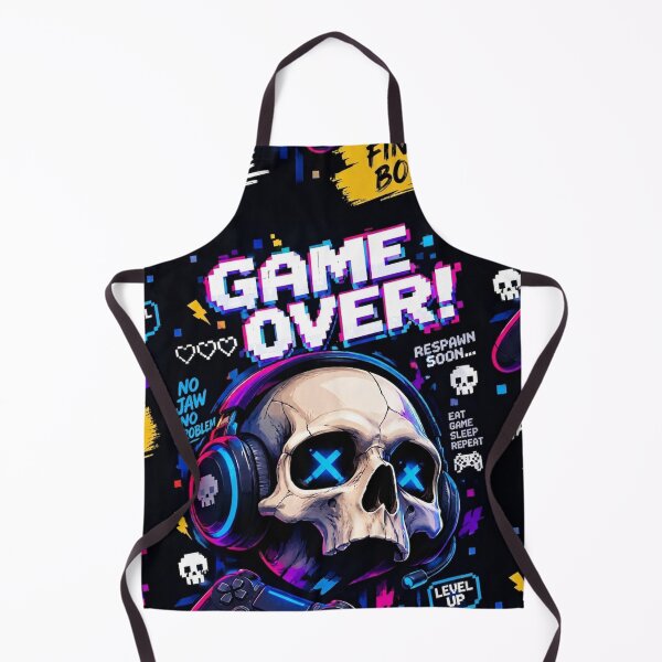 Item preview, Final Boss Game Over Gamer Skull designed and sold by Skulls & Calaveras.