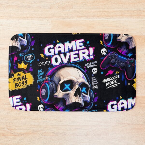 Item preview, Final Boss Game Over Gamer Skull designed and sold by Skulls & Calaveras.