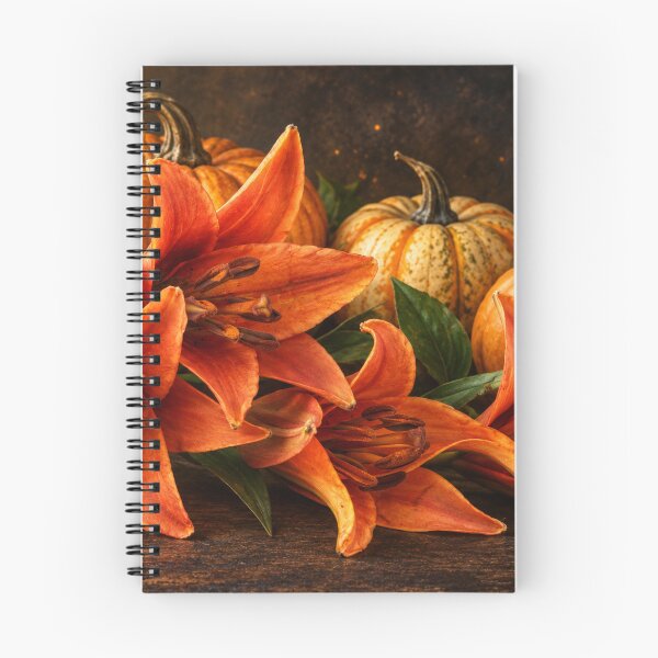 Item preview, Autumn Lilies and Glowing Pumpkins designed and sold by Kimberly Palmer.