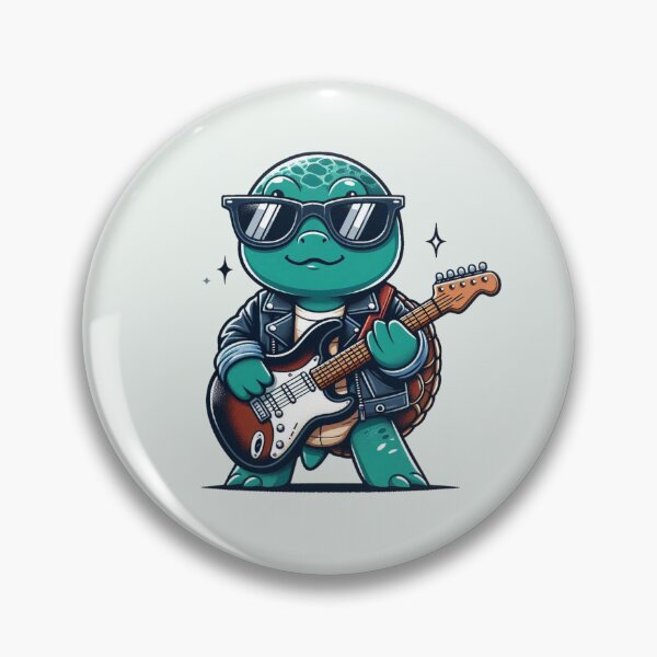 Item preview, Cool Turtle Rock Guitarist with Sunglasses Electric Guitar designed and sold by Safe Haven Pets.