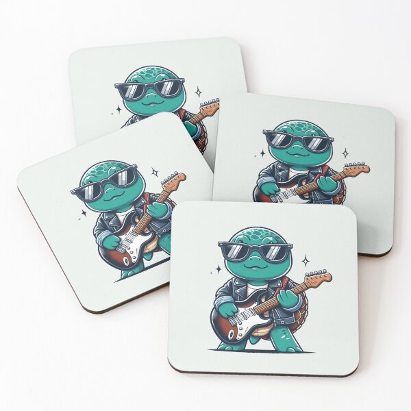 Item preview, Cool Turtle Rock Guitarist with Sunglasses Electric Guitar designed and sold by Safe Haven Pets.