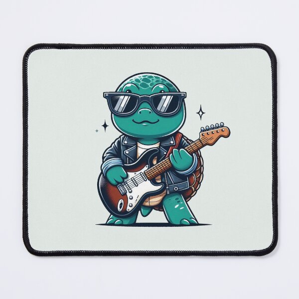Item preview, Cool Turtle Rock Guitarist with Sunglasses Electric Guitar designed and sold by Safe Haven Pets.