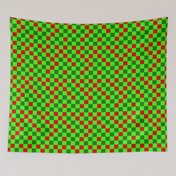Item preview, Red Green and Light Green Checkered Design designed and sold by PatternTitan.