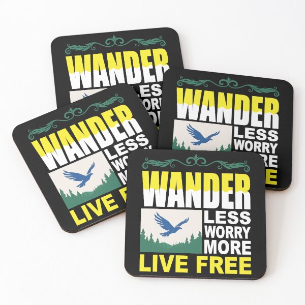 Item preview, Less Worry More Wander Live Free Adventure Design designed and sold by VibeForgeCo24.