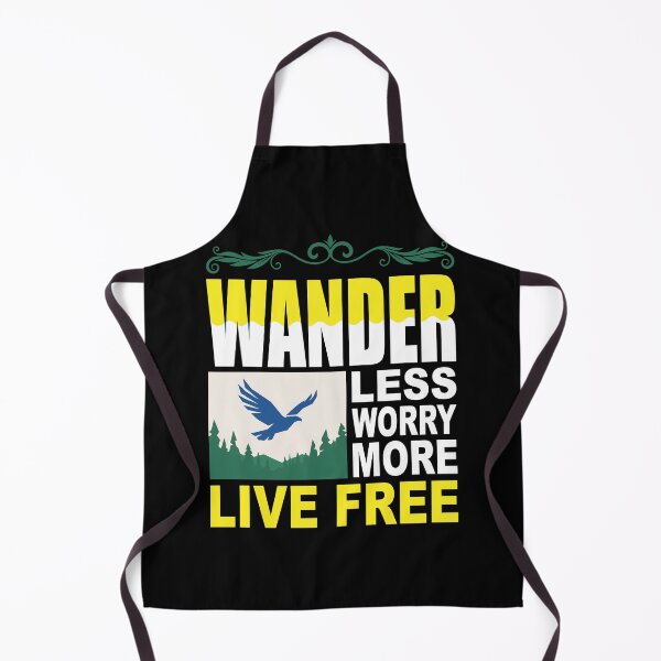 Item preview, Less Worry More Wander Live Free Adventure Design designed and sold by VibeForgeCo24.