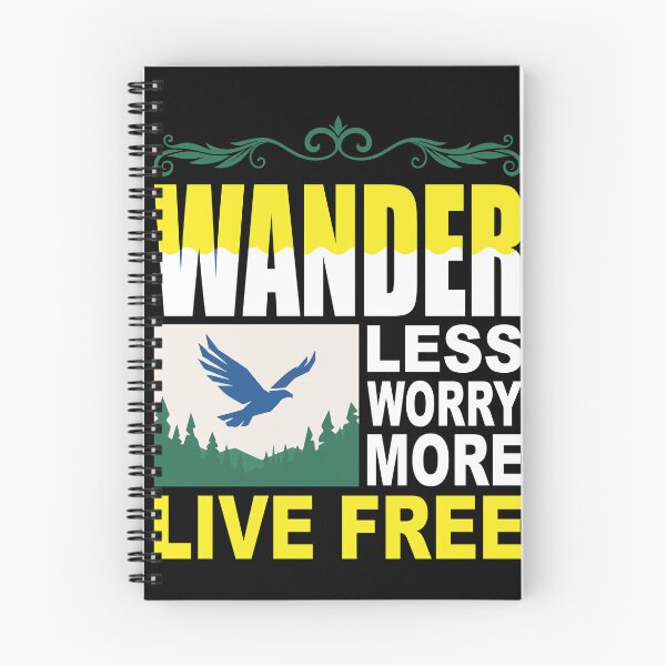 Item preview, Less Worry More Wander Live Free Adventure Design designed and sold by VibeForgeCo24.