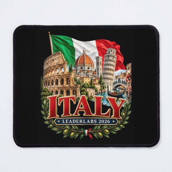 Item preview, Italy Travel Art Collage with Iconic Landmarks and Flag designed and sold by ROUX-ART.
