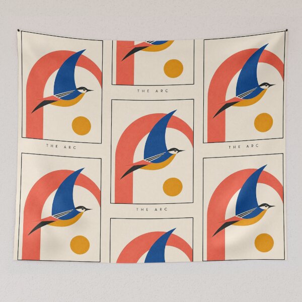 Item preview, Retro Bird Wall Art | The Arc Mid Century Print designed and sold by Filora Atelier | Bird Art.