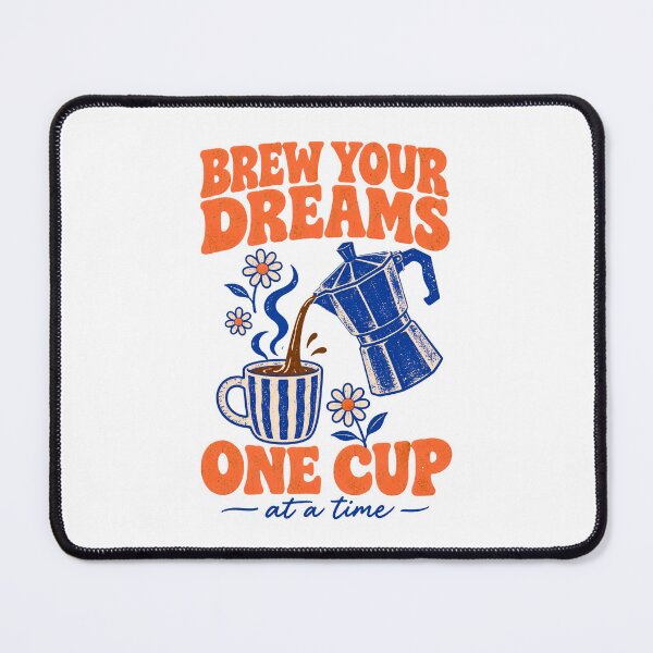 Item preview, Brew Your Dreams One Cup At A Time – Retro Moka Pot Coffee designed and sold by BumbleBloom7.