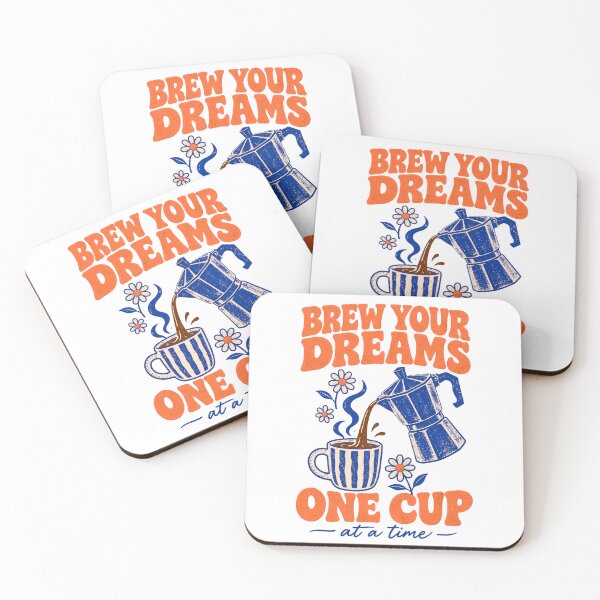 Item preview, Brew Your Dreams One Cup At A Time – Retro Moka Pot Coffee designed and sold by BumbleBloom7.
