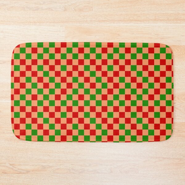 Item preview,  Red Green and Orange Checkered  Design   designed and sold by PatternTitan.
