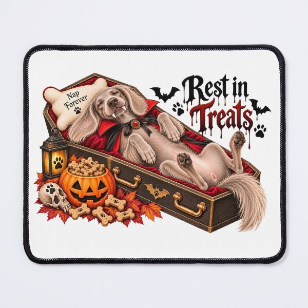Item preview, Halloween Vampire Weimaraner – Rest in Treats designed and sold by HoldYourPoint.