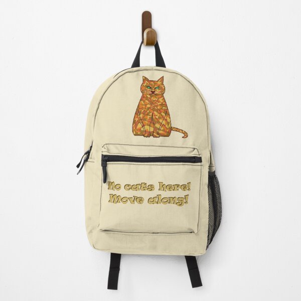Item preview, Camouflaged cat: No cats here – move along! (Beige background) designed and sold by yuretzius.