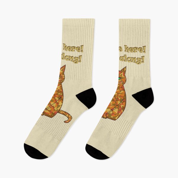 Item preview, Camouflaged cat: No cats here – move along! (Beige background) designed and sold by yuretzius.