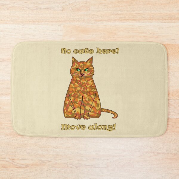Item preview, Camouflaged cat: No cats here – move along! (Beige background) designed and sold by yuretzius.