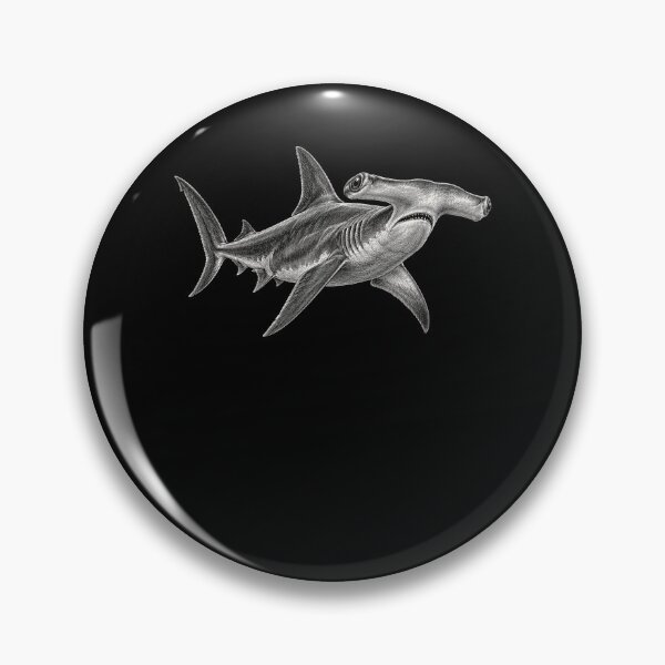 Item preview, Hammerhead Shark Vintage Black and White Illustration designed and sold by ROUX-ART.